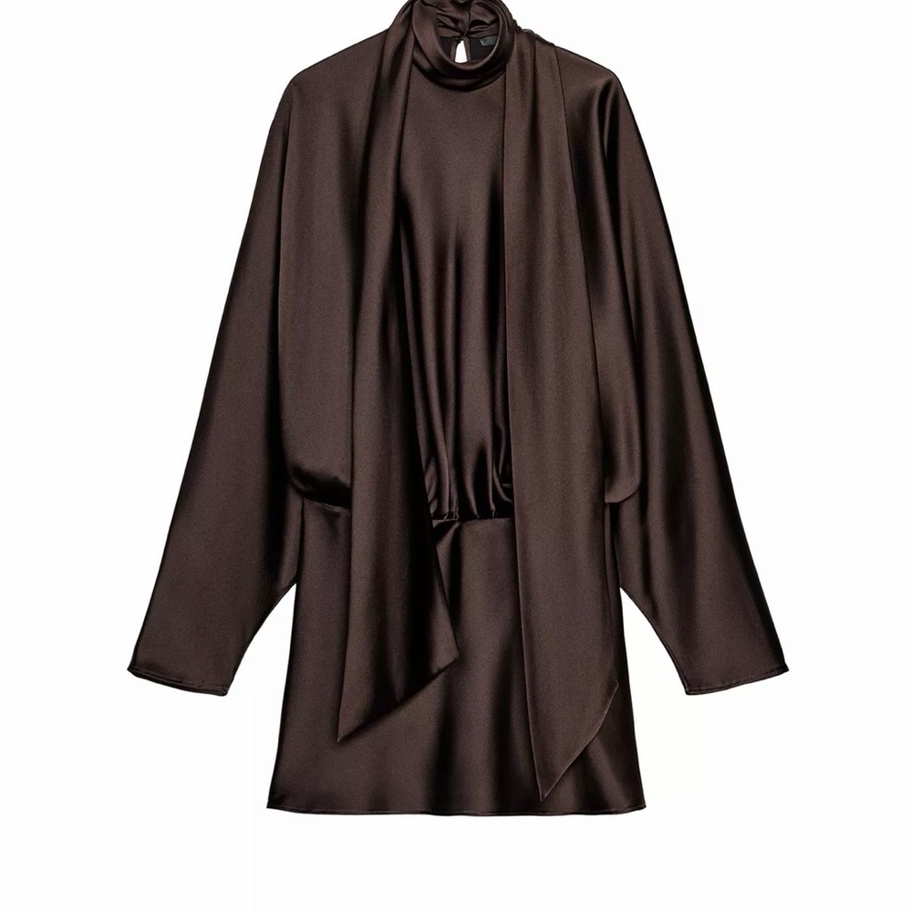 Satin Scarf Dress
